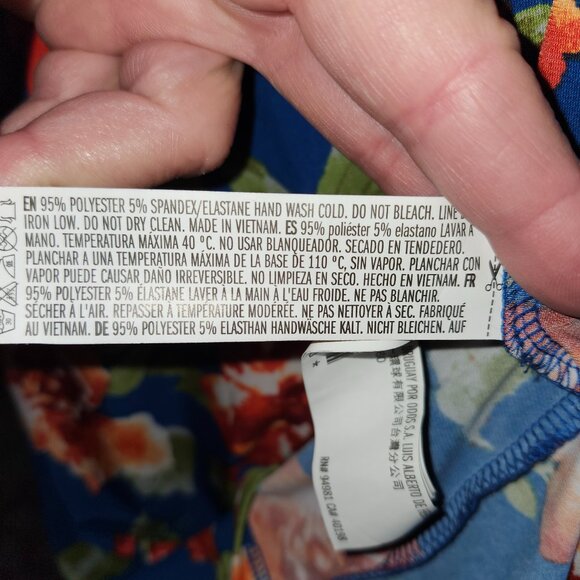 25156 Forever 21 + Blue Floral Fit n Flare Skater Dress 3X - Picture 10 of 10